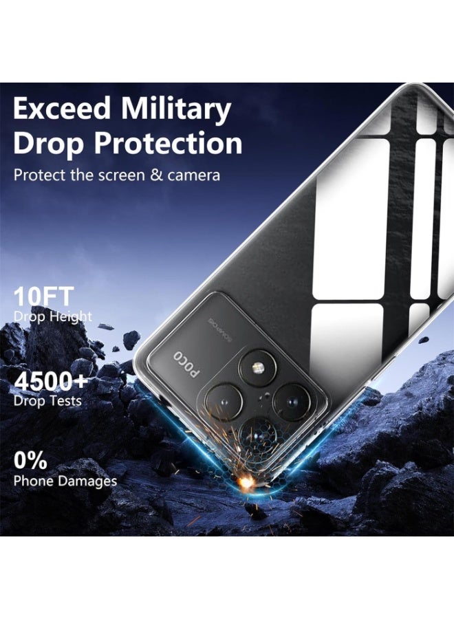 جراب هاتف محمول لهاتف Poco F6 Pro غطاء هاتف محمول شفاف رقيق من السيليكون الشفاف لهاتف Poco F6 Pro شفاف من البولي يريثين عالي الجوده (شفاف) - Image 5