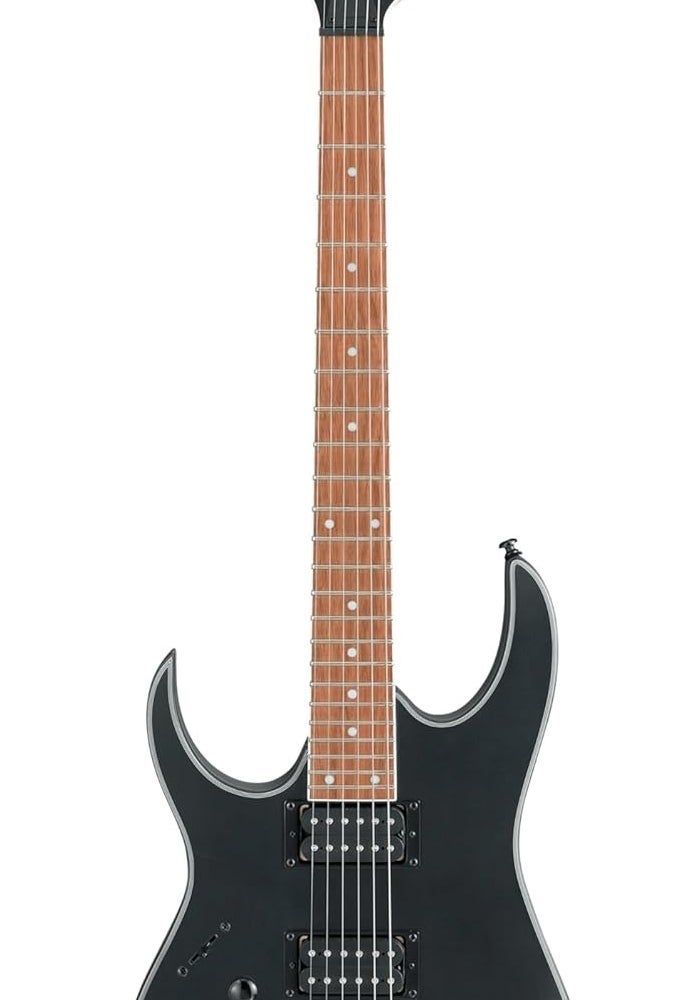 غيتار كهربائي من نوع إيبانيز غوشيه RG421EXL-BKF مخصص للعازفين اليساريين - لون أسود مطفي
