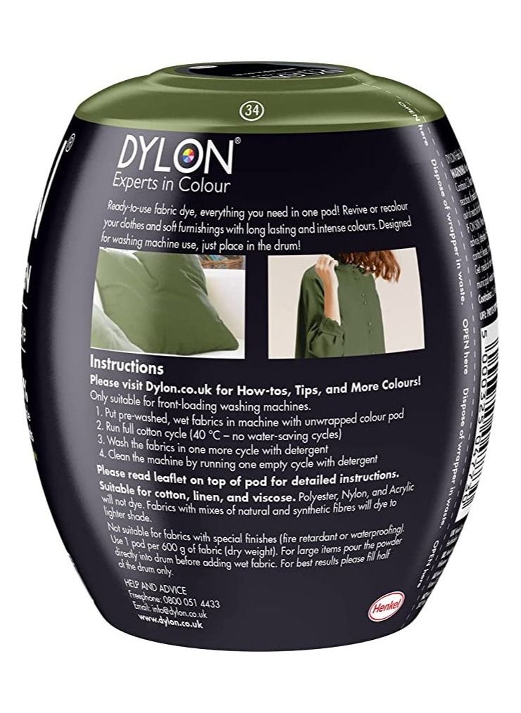 DYLON All In One Fabric Dye Pod Olive Green 350g  - Image 2