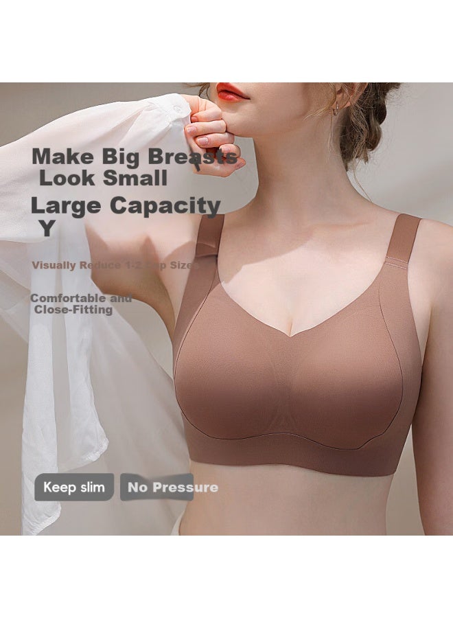 Finseech Fenshique Invisible Soft Support Non-wired Anti-sagging Full Cup Bra, Elegant Black, L - Image 1