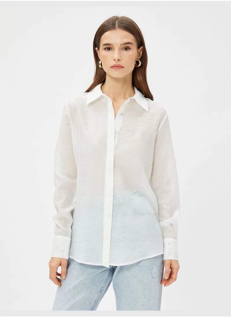 كوتون Long Sleeve Basic Viscose Shirt