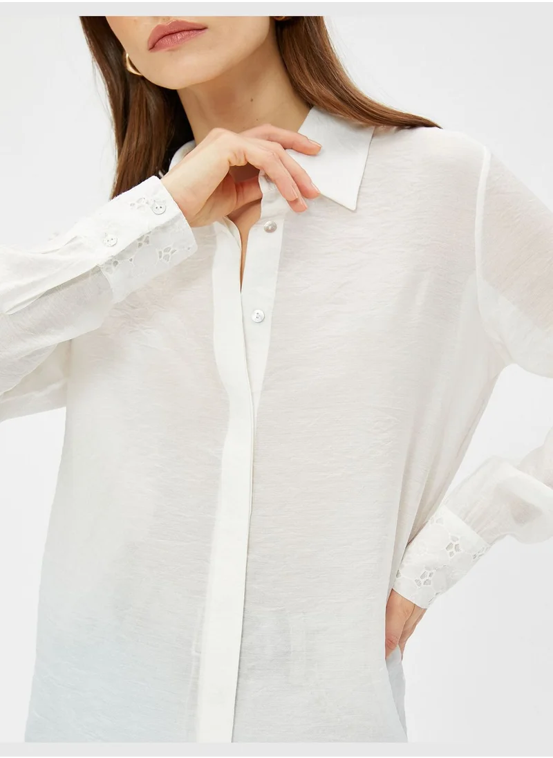 كوتون Long Sleeve Basic Viscose Shirt