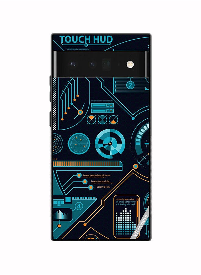 VR CREATIVE - Protective Case Cover For Google Pixel 6 Pro Touch Hud Design Multicolour - Image 1