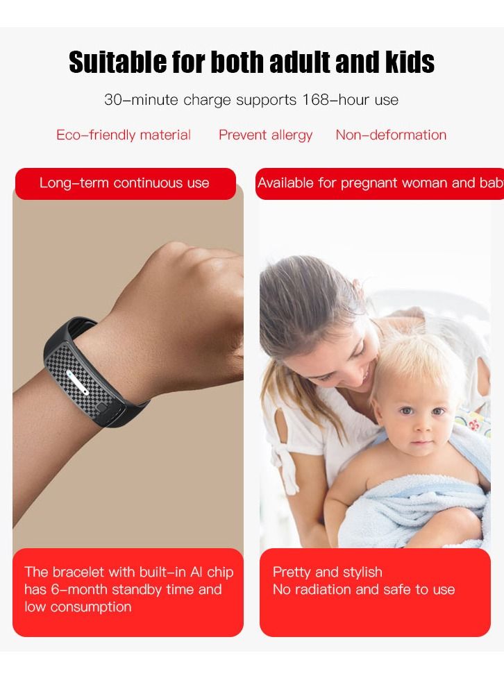 Generic Ultrasonic Electronic Wristband Smart Ultrasonic Mosquito Repellent Bracelet Chargeable Pest Insect Bracelet Anti Mosquito for Home Outdoor Picnic  - Image 5