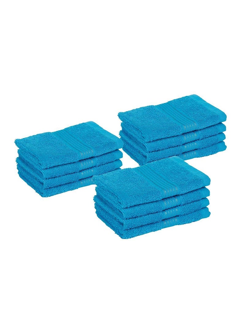 Kopa by Bianca 400 GSM 100% Cotton Soft Terry Towel l 12pc Face Towel l Towel l Baby Towel for New Born l D`Ross l Turquoise - Image 4