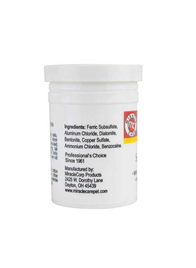 MIRACLE CARE - Kwik Stop Styptic Powder For Dogs, Cats, And Birds, FastActing Blood Stop Powder For Pets, Quick Stop Bleeding Powder For Dog Nail Clipping And Minor Cuts, 0.5 Oz. - Image 1