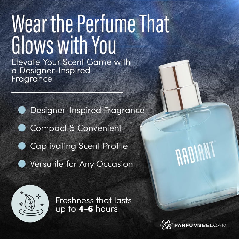 PB ParfumsBelcam Radiant Eau de Toilette Spray, Our version of a Designer. 1.7 Fl Oz - Image 3