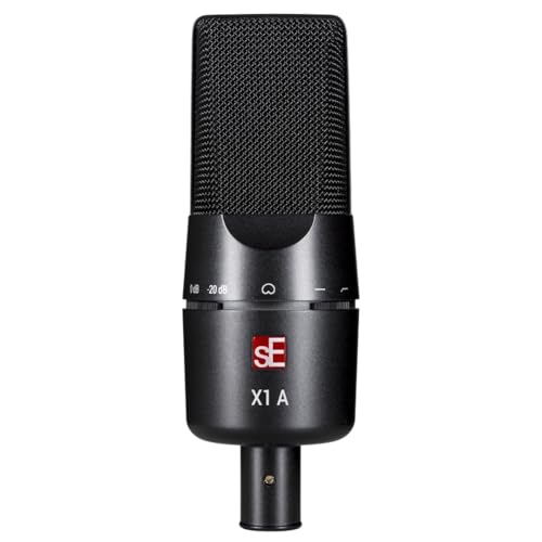 SE ELECTRONICS X1 A Professional Large-Diaphragm Condenser Microphone for Recording Vocals & All Instruments, with -20dB Pad and 100Hz Highpass Filter - Black - Image 1