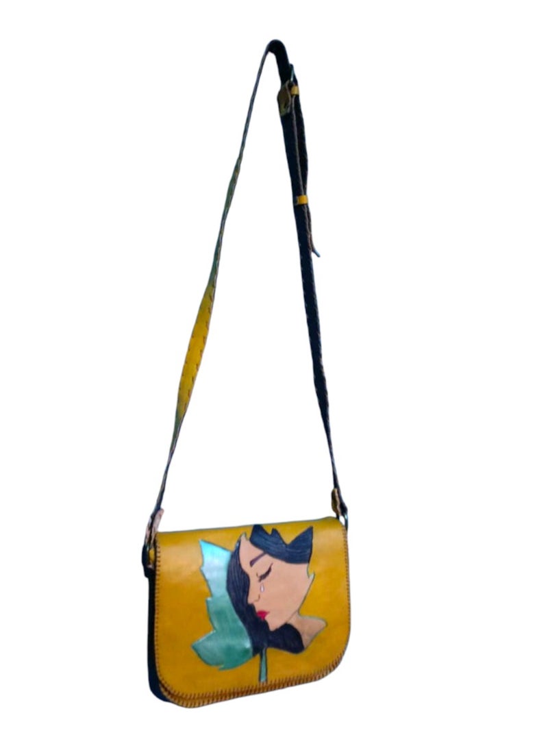 Sheer Fashionable Leather Crossbody Bag  - Image 2