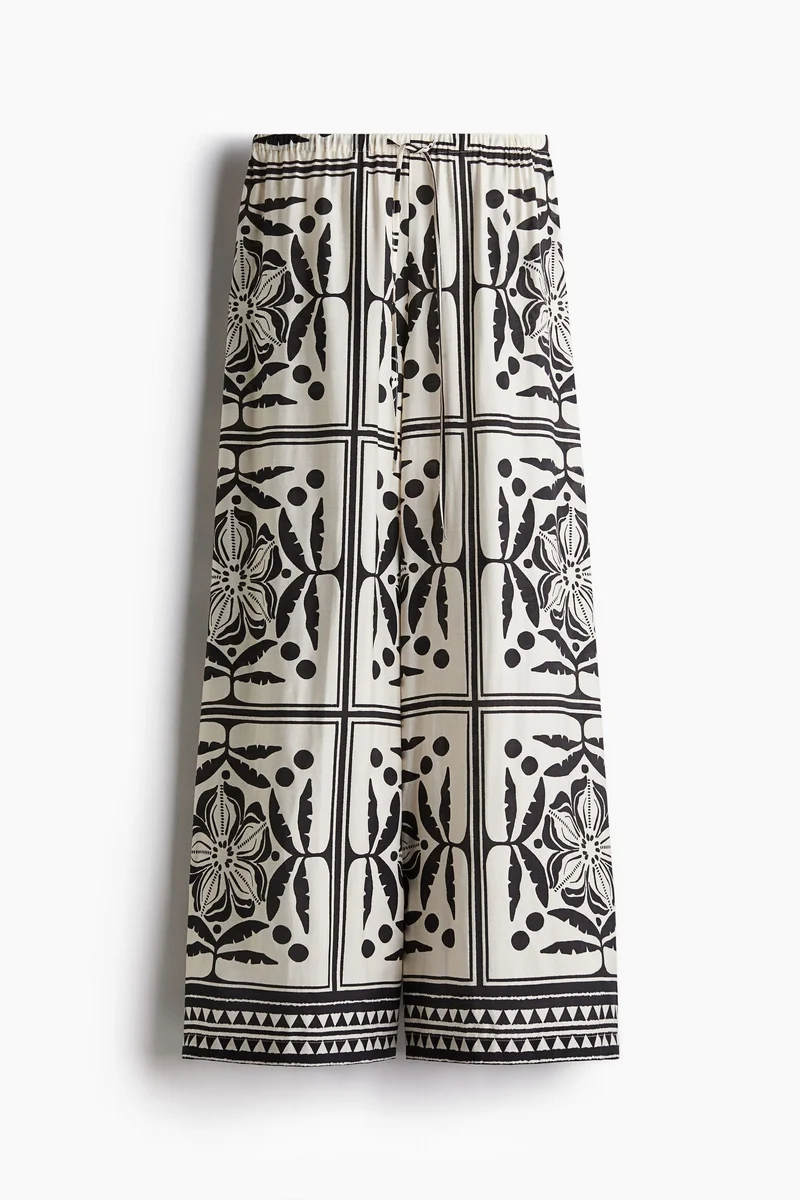 اتش اند ام Wide drawstring trousers