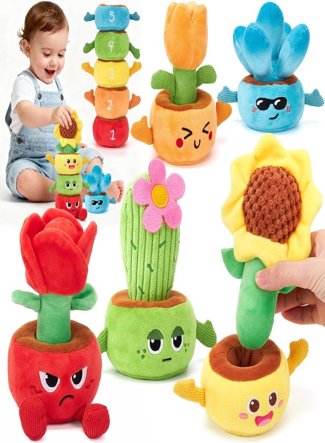 hahaland Montessori Toys for 1 Year Old Boy Girl Gift - 10 in 1 Plush Garden Stacking Toys for Toddlers 1-3 with Color Matching & Planting Play - Fine Motor, Sensory & Emotional Development Toy - Image 1
