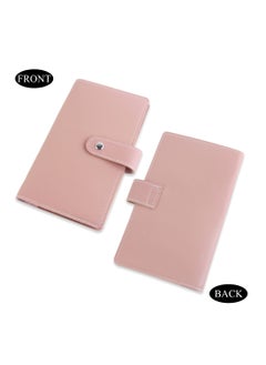 Excefore Business Card Holder, PU Leather Credit Cards Protector Business Card Book Case Organization Binder Name ID Card Holder for Men & Women, Up to 96 Cards Capacity (Pink)  - Image 4
