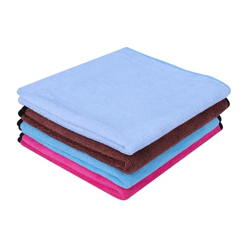 Autofy 350GSM - 40cm x 40cm - [Pack of 4] - Microfiber Cloth Double Sided Microfiber Cloth for Car Lint Free Super Soft Plush Car Cleaning Cloth Sueded Edges for Scratch Free Car & Bike Cleaning - Image 1