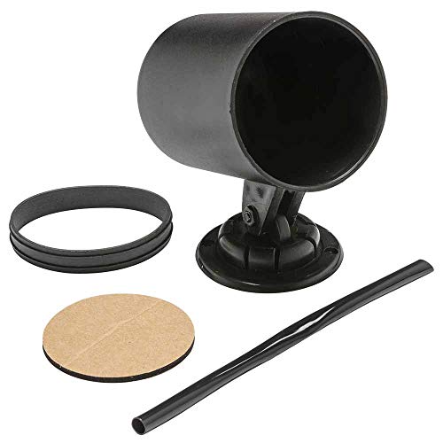 GLOWSHIFT بود عداد لوحة القيادة الدوارة السوداء العالمية من جلو شيفت - يناسب أي طراز/نوع - يدور 360 درجة - بلاستيك ABS - يركب (1) عداد 2-1/16" (52 مم) على لوحة السيارة - Image 1