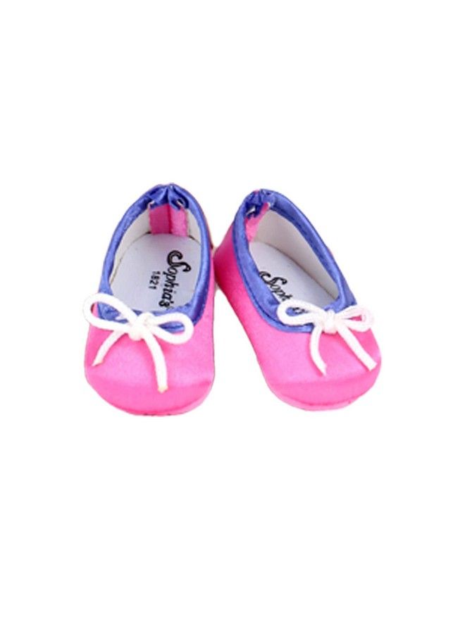 Sophia's 15" Doll Girl Satin Aqua Floral Print Party Dress Hairbow & Ballet Flats White  - Image 5