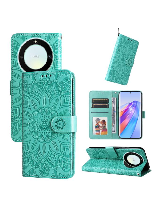 S-TOP Case For Honor X9a/X40 5G/Magic5 Lite Embossed Sunflower Leather Phone Case - Image 1