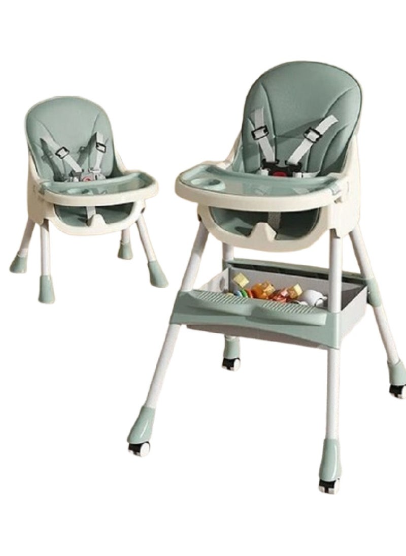 FULL JOY - Adjustable Multifunctional Portable Foldable Dining Highchair With Removable Tray-MultiColour - Image 1