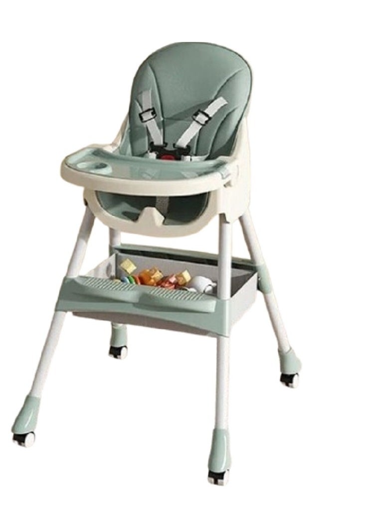 FULL JOY - Adjustable Multifunctional Portable Foldable Dining Highchair With Removable Tray-MultiColour - Image 1
