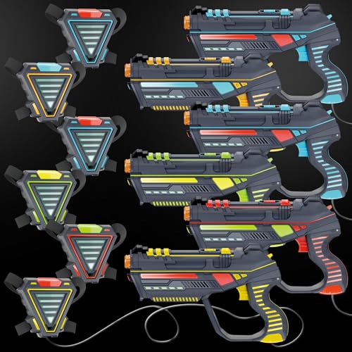 Squad Hero Set of 6 Rechargeable Laser Tag for Kids Teens Adults Boys Gifts Blasters Vest Sensors Fun Ideas Age 8 Year Old Toys Lazer Teen Boy Game Boys Girls Outdoor Teenage Activities - Image 5