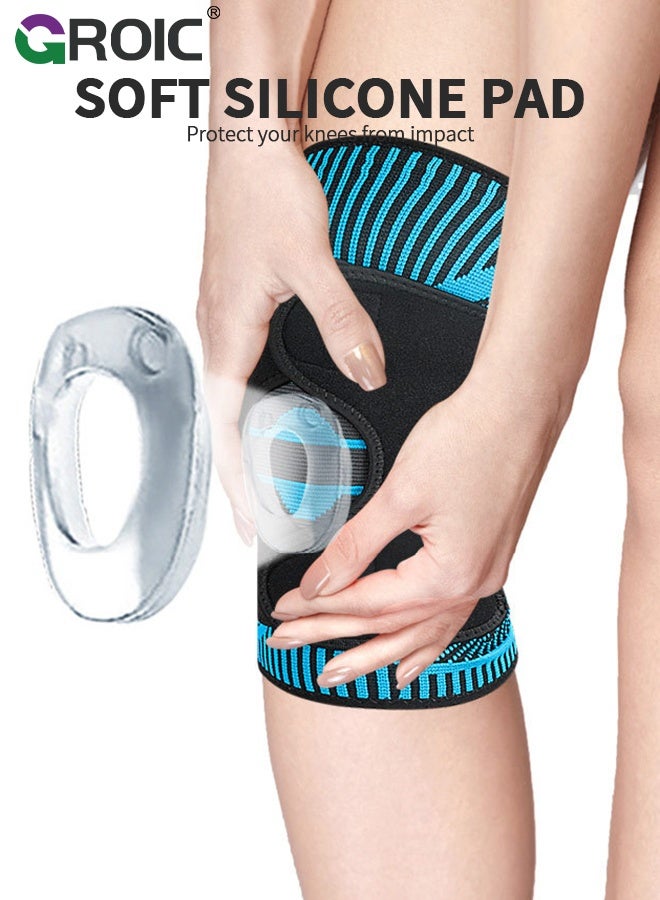 GROIC Knee Support with Side Stabilizer for Women & Men, Adjustable Knee Brace for Knee Pain Relief, Meniscus Tear, Arthritis, Tendonitis, ACL, MCL and Sports Injuries, Runner, Workout (1PC) - Image 3