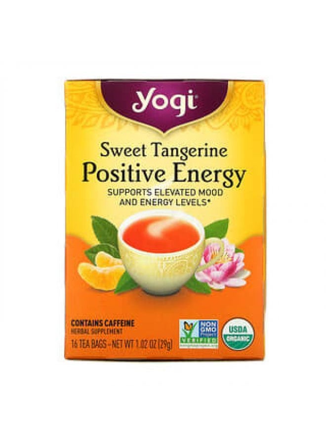 Yogi Tea Yogi Tea, Positive Energy, Sweet Tangerine, 16 Tea Bags, 1.02 oz (29 g)  - Image 3