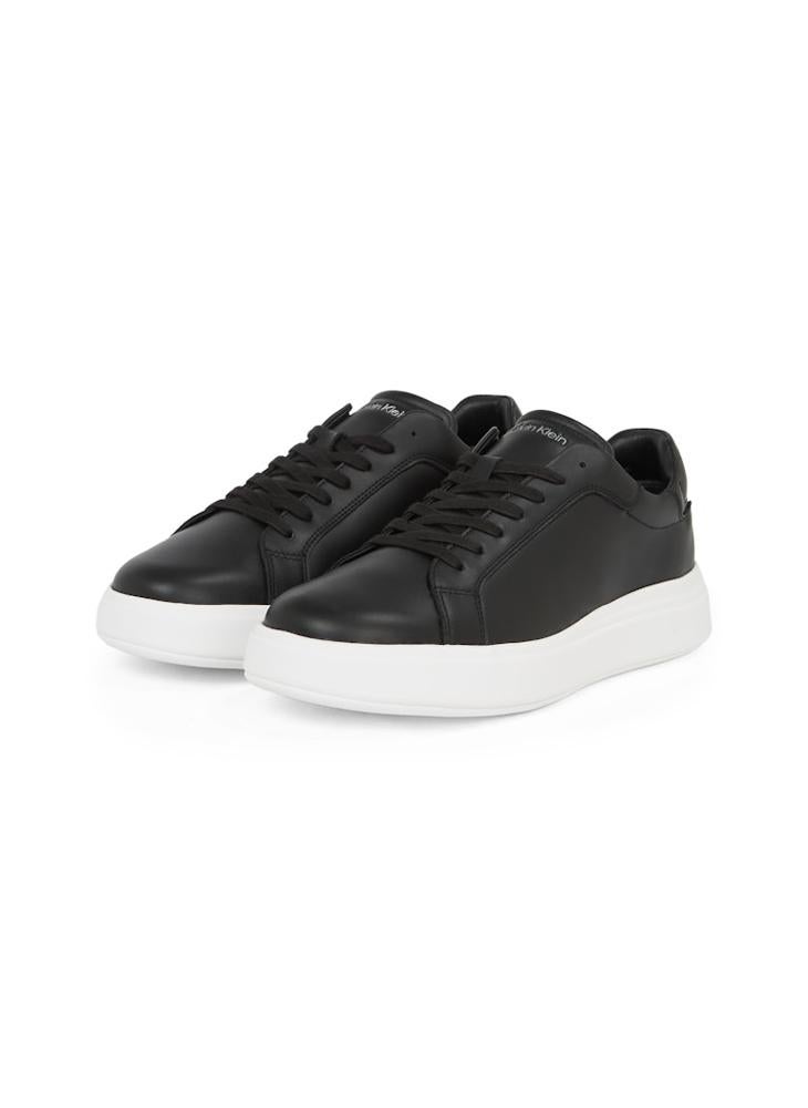 CALVIN KLEIN Low Top Lace Up Leather Trainers  - Image 4