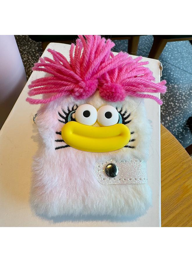 Bluejw Hand Account Book For Girls And Students Ugly Cute Journal Book High Color Value Girl's Heart Plush Hand Account Book Notebook - Image 5