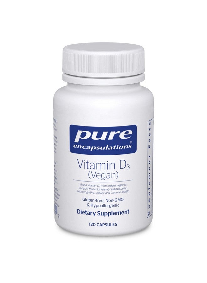 Pure Encapsulations فيتامين د3 النباتي من بيور إنكابسوليشنز | دعم لصحة الجهاز العضلي الهيكلي، القلبي الوعائي، العصبي المعرفي، الخلوي، والمناعي* | 120 كبسولة - Image 1