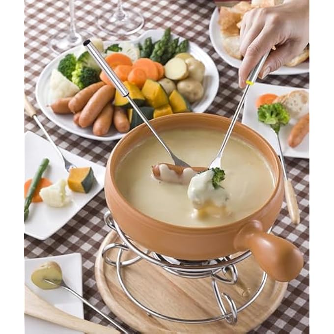 Unity Set Of 12 Stainless Steel Fondue Forks 95 Color Coded Cheese Fondue Forks Smores Sticks With Heat Resistant Handle For Roast Meat Chocolate Fountain Cheese Roast Marshmallows Dessert Fruits - Image 5