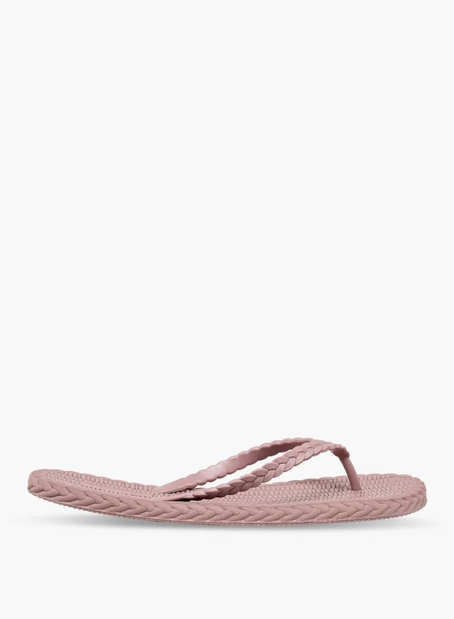 Flora Bella By Shoexpress Textured Thong Slippers