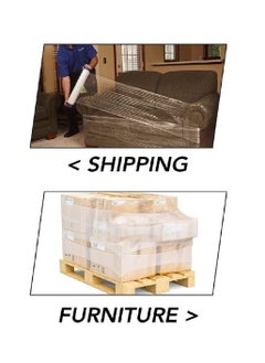 vsell24 Pack of 12PC Stretch Film Wrap 1 KG (400 Core ) Clear Packing with Heavy Duty Household Materials ,Office , Warehouse  - Image 3