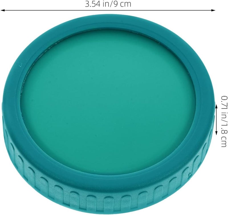 Homoyoyo Mason Jar Silicone Lid Replacement Set Wide Mouth Jar Lids with Sealing Ring Green for Leak-proof Storage and Canning - Image 2