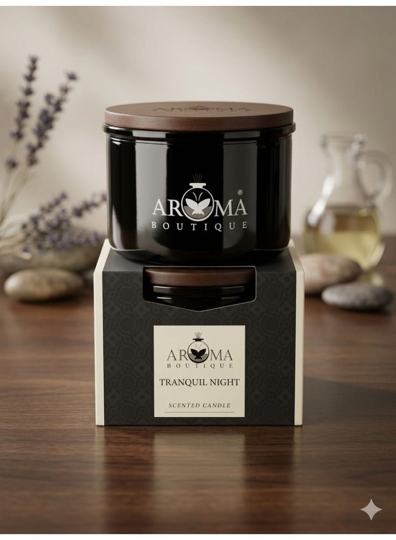 Aroma A Luxurious Fragranced Candle With An Attractive Scent  Three Wicks And a Wooden Lid - Image 3