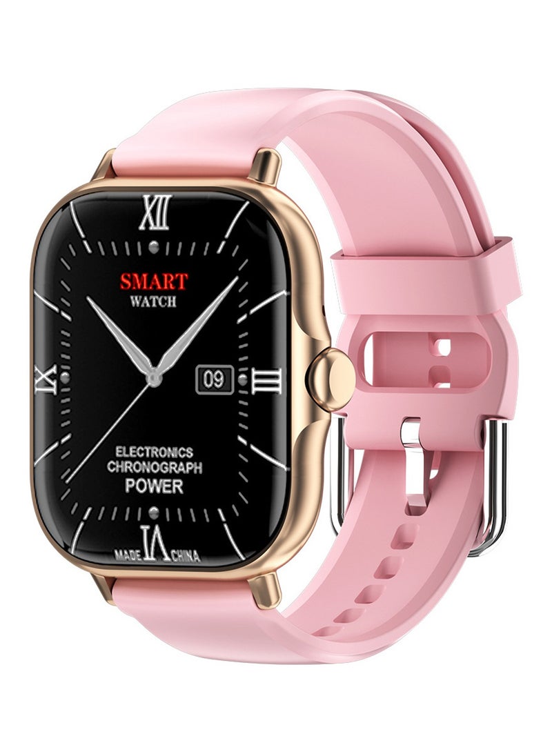 ULHYC - 7 in 1 Ultra Watch Series 9 Smart Watch for Women and Golden Mechanical Watch with Silicon Band and 1 Golden Bracelet and 1 Pendant and 1 pair of Stud Earrings and ring - Image 1