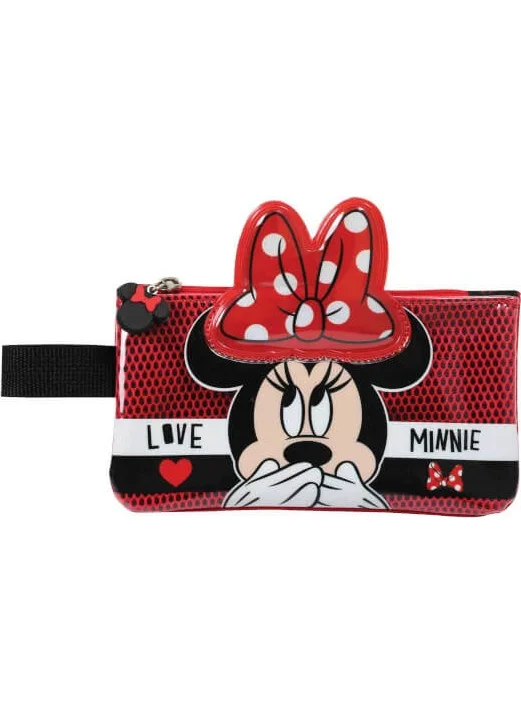 Frocx Minnie Mouse 3D Double Compartment Red Luxury Pencil Bag