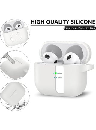 Soft Silicone Protective Case Cover for AirPods 4 with Cleaner Kit and Keychain(Clear) - view 2
