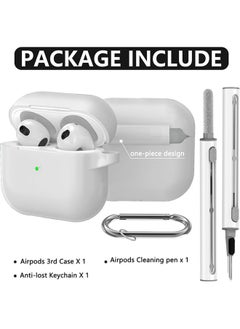 SJet Soft Silicone Protective Case Cover for AirPods 4 with Cleaner Kit and Keychain(Clear)  - Image 5