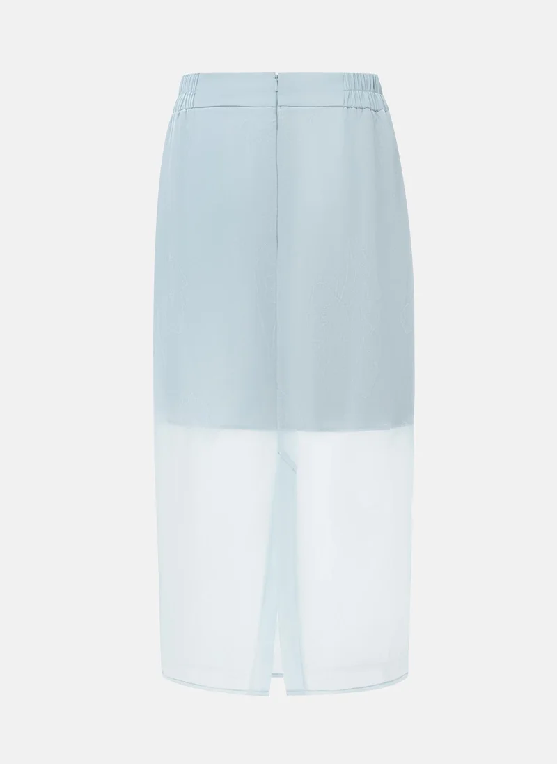 Lichi  Semi-transparent midi skirt with floral pattern for Women | Best Price UAE