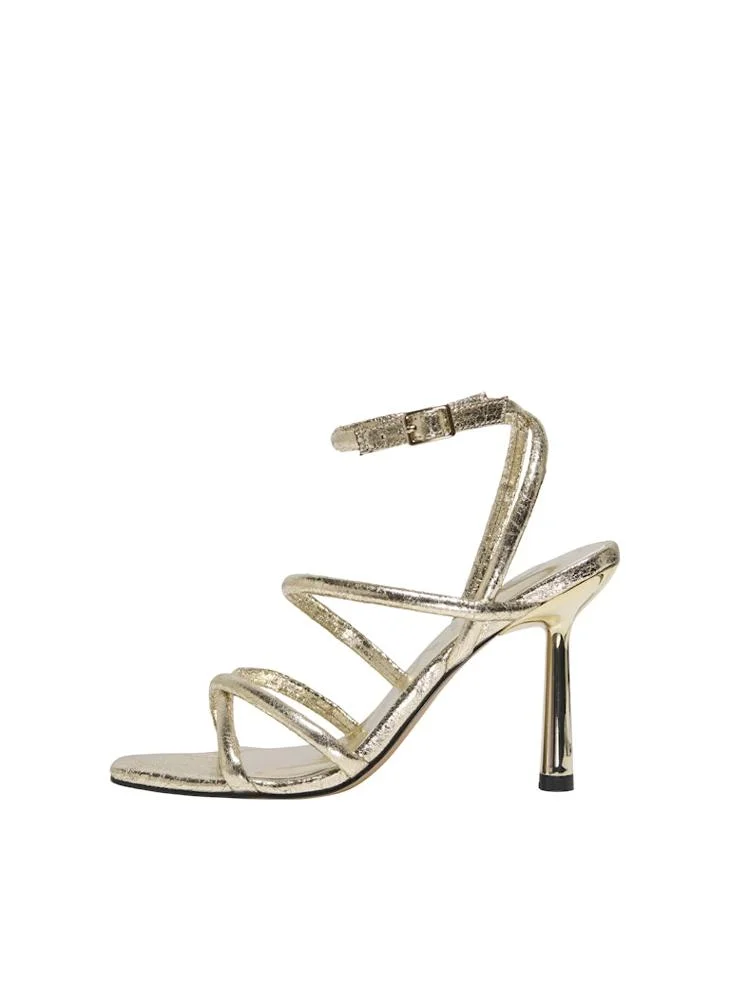 ONLY Onlamina-1 Pu Ankle Strap Heeled Sandals