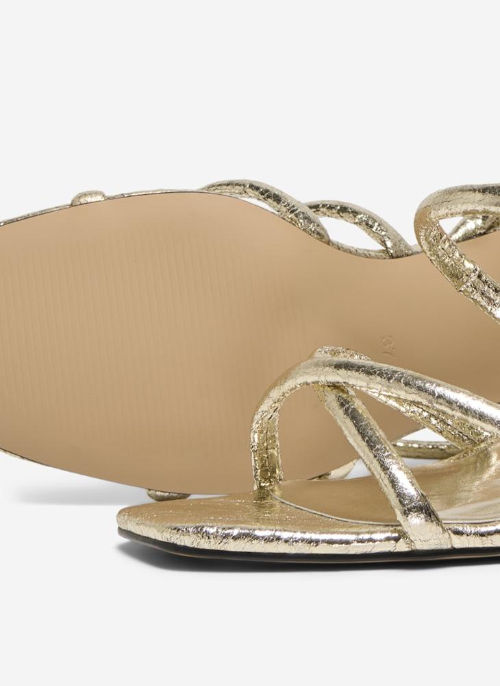 ONLY Onlamina-1 Pu Ankle Strap Heeled Sandals  - Image 4