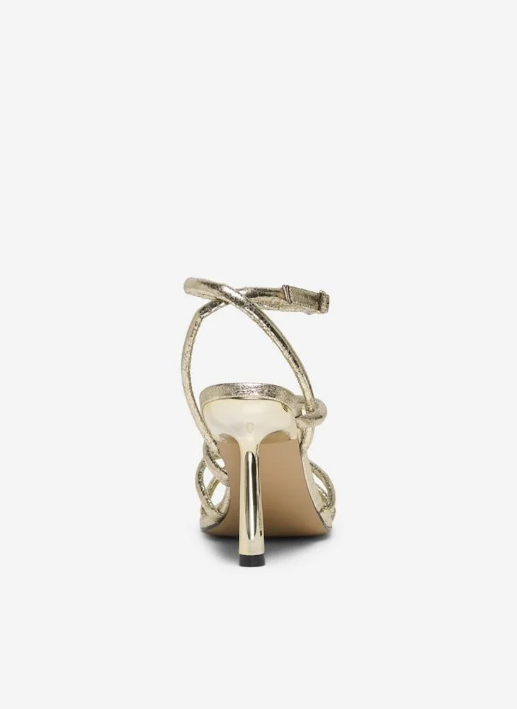 اونلي Onlamina-1 Pu Ankle Strap Heeled Sandals