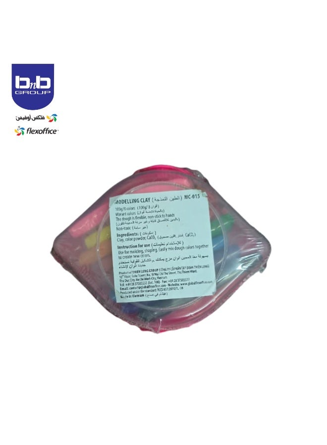 FLEXOFFICE Modeling clay - 8 colors for children's education, an interactive toy made of very lightweight modeling clay. - Image 2
