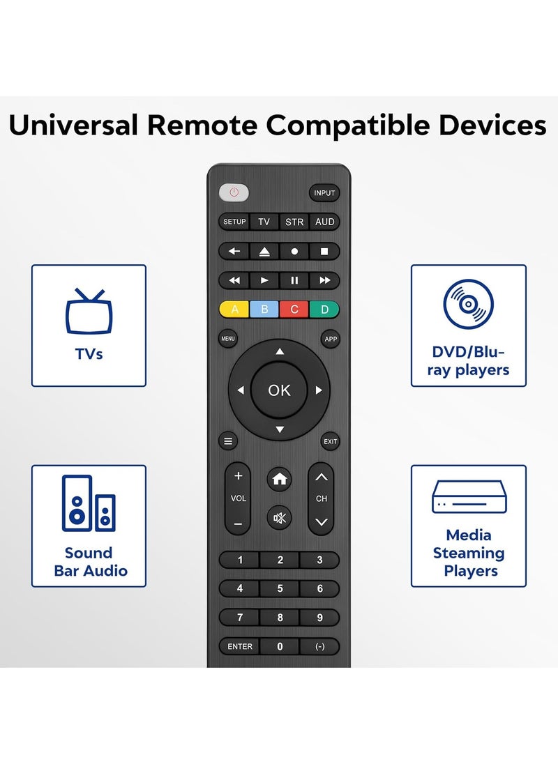 ماركة غير محددة مستشعر بديل للتحكم بالتلفزيون العالمي لـ Samsung/LG/Vizio/TCL/Hisense/Sony/Philips/Sharp وغيرها من العلامات التجارية الذكية للتلفزيونات، مشغلات البث، أجهزة السينما الصوتية وأجهزة العرض DVD/Blu-ray.  - Image 4