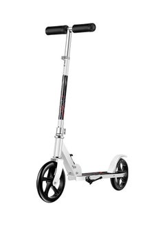 Generic Folding Kick Scooter With Big Wheels, 3-Level Height Handlebar Adjustable Scooter for Adults and Teens(White)