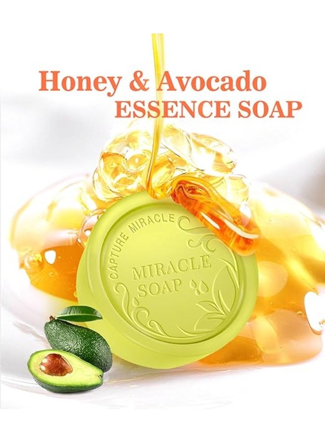 Taous Shea Butter Soap 140 Gm plus Aichun Beauty Handmade Honey And Avocado Essence Soap 100 Gm - Image 4