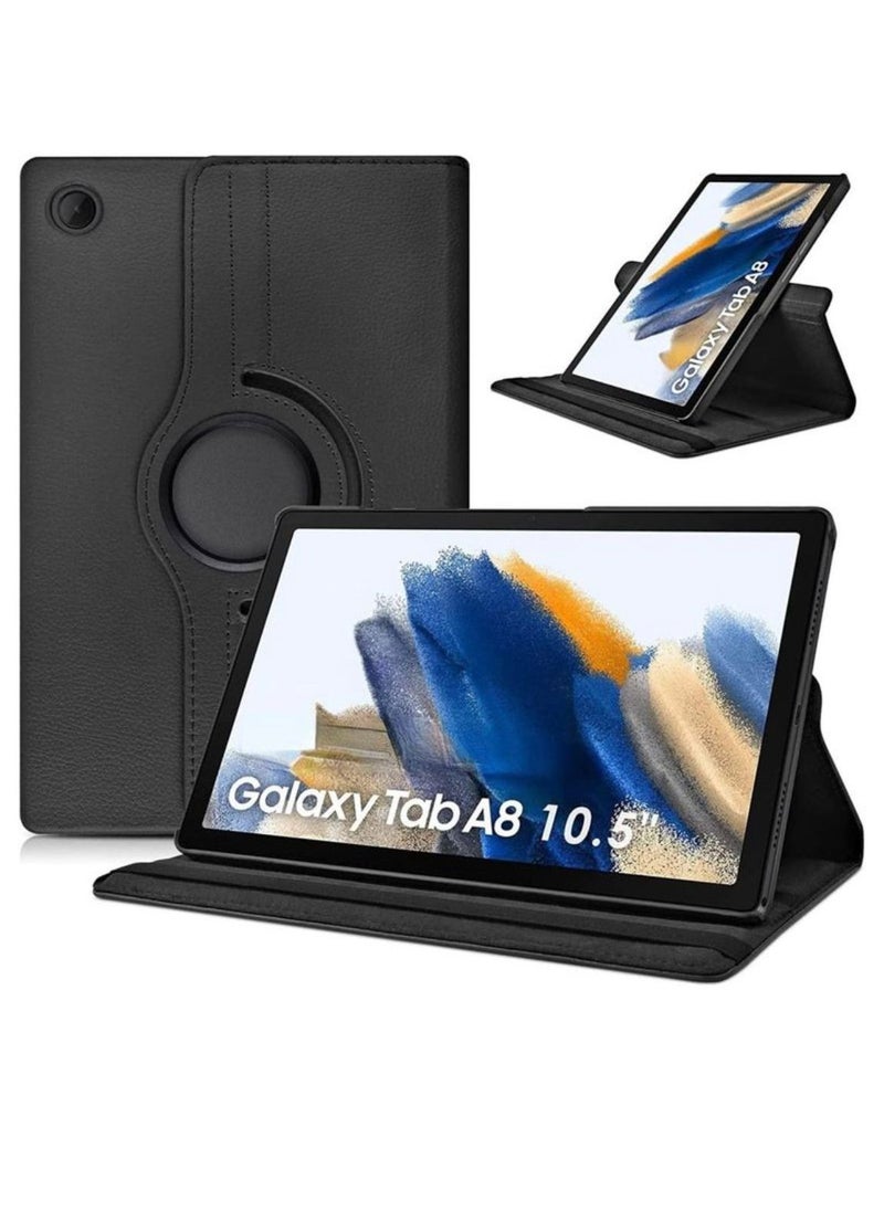Generic - 360 Degree Rotating Stand Universal Flip Case Cover For Tab A8 10.5" Black - Image 1