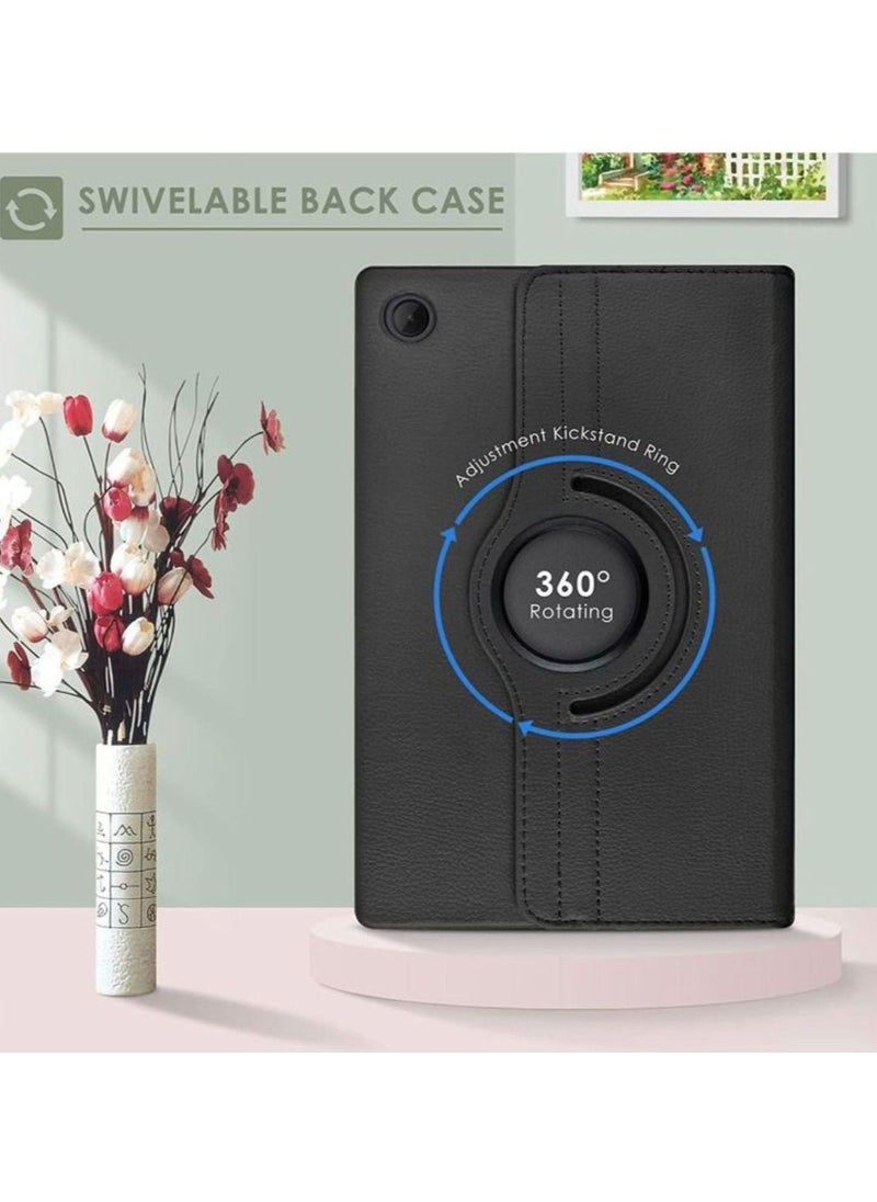 Generic - 360 Degree Rotating Stand Universal Flip Case Cover For Tab A8 10.5" Black - Image 1