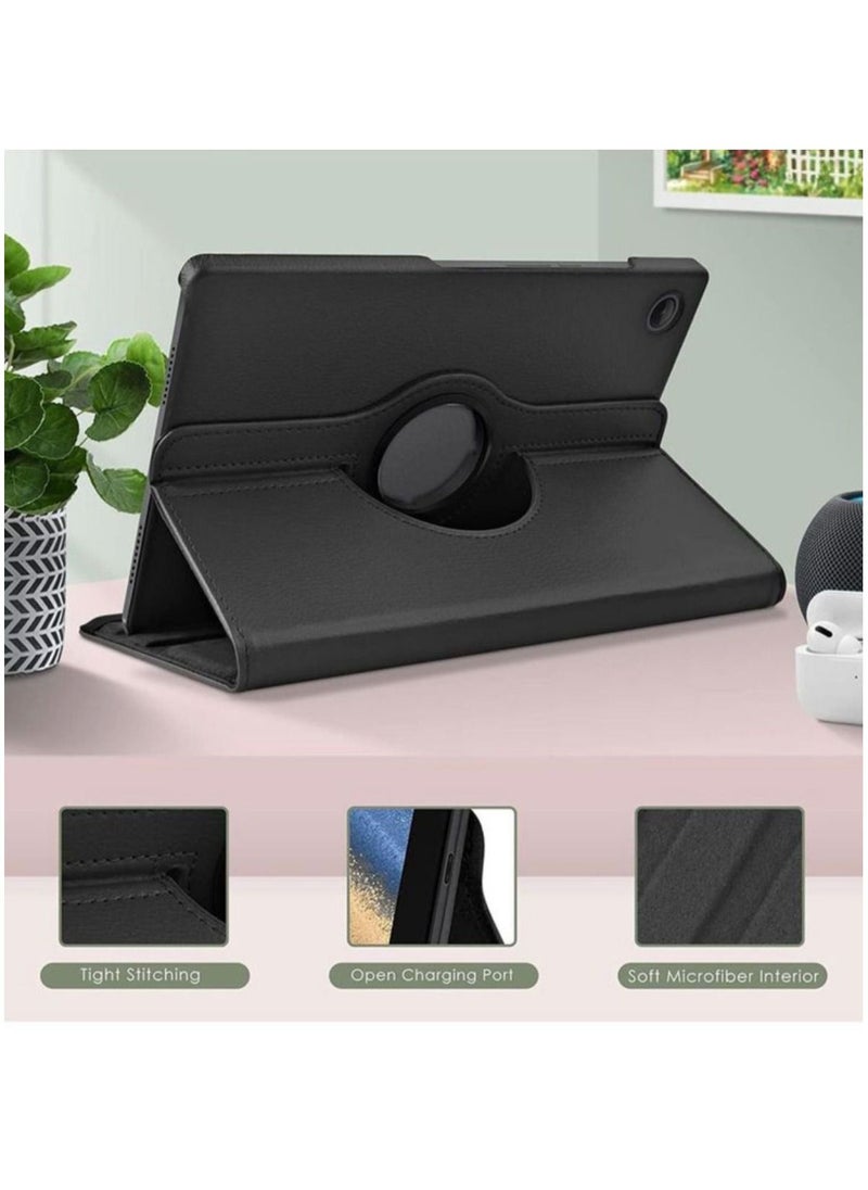 Generic - 360 Degree Rotating Stand Universal Flip Case Cover For Tab A8 10.5" Black - Image 1