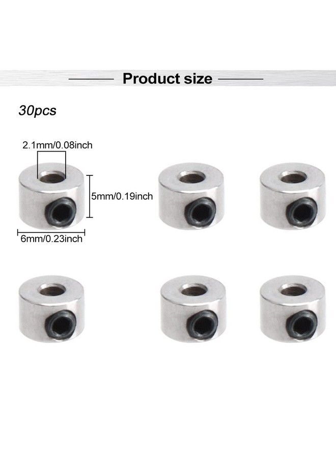 YXQ Plane Landing Gear Wheel Stop 0.08"/2.1Mm Wheel Collar For Rc Airplane Model Aircraft(30Pack) - Image 5