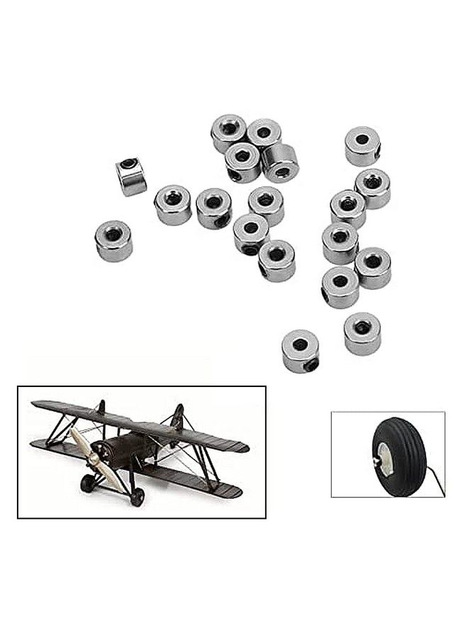 YXQ Plane Landing Gear Wheel Stop 0.08"/2.1Mm Wheel Collar For Rc Airplane Model Aircraft(30Pack) - Image 3